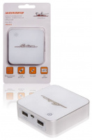 Аккумулятор внешний 7800мАч, 2USB 5V 1A+2,1A "AIRLINE" (APB-08-03)
