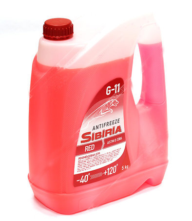 Охлаждающая жидкость Antifreeze SIBIRIA G-12 (красный) -40C (10кг) (2шт)