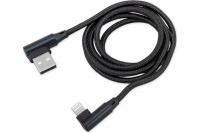 Дата-кабель зарядный USB iPhone 5, 6, 7, 8, X (угловой) ARNEZI черный