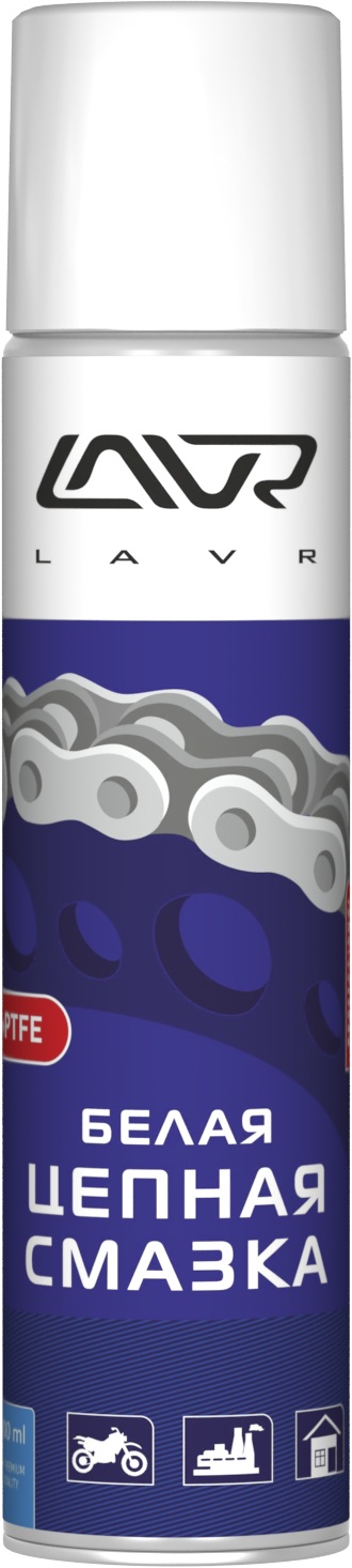 57cedc35-8bba-11e7-9296-0cc47a3200a7 LAVR  ( Ln 1741)  Белая цепная смазка с PTFE (400 мл) аэрозоль