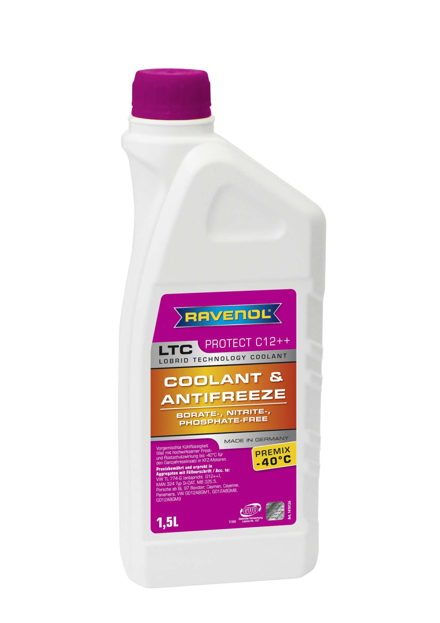 9b62c8d7-d551-11e5-ac7f-0cc47a3200a7 Ravenol Антифриз LTC Lobrid Technology Coolant Premix -40°лила
