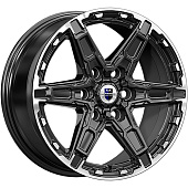 8x18/6x139,7 ET25 D106,1 Дистрикт (КС1159) черный бриллиант