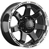 LS 7,5x17/6x139,7 ET25 D106,1 1289 BKL (конус, Колпак+лого)