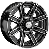 LS 9x18/6x139,7 ET20 D106,1 1353 BKF (конус, Колпак+лого)