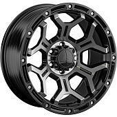 LS FlowForming 9x18/6x139,7 ET25 D106,1 RC68 BKF (конус, Колпак+лого)