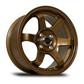 Диск колеса Rays TE37 5870 7,0x15 4*100 ET25 D73,1 Matt Bronze + Polish Bronze Lip